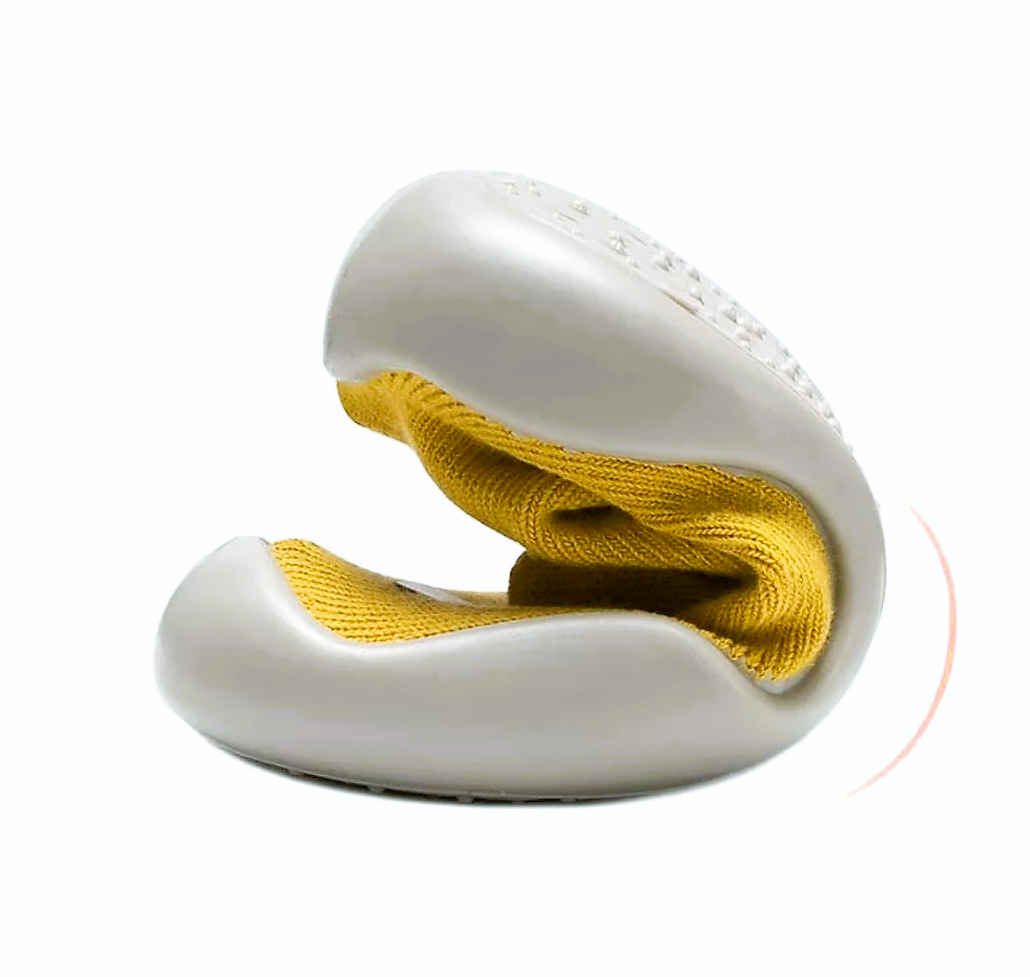 Kinder- Sockenschuhe (Currygelb)